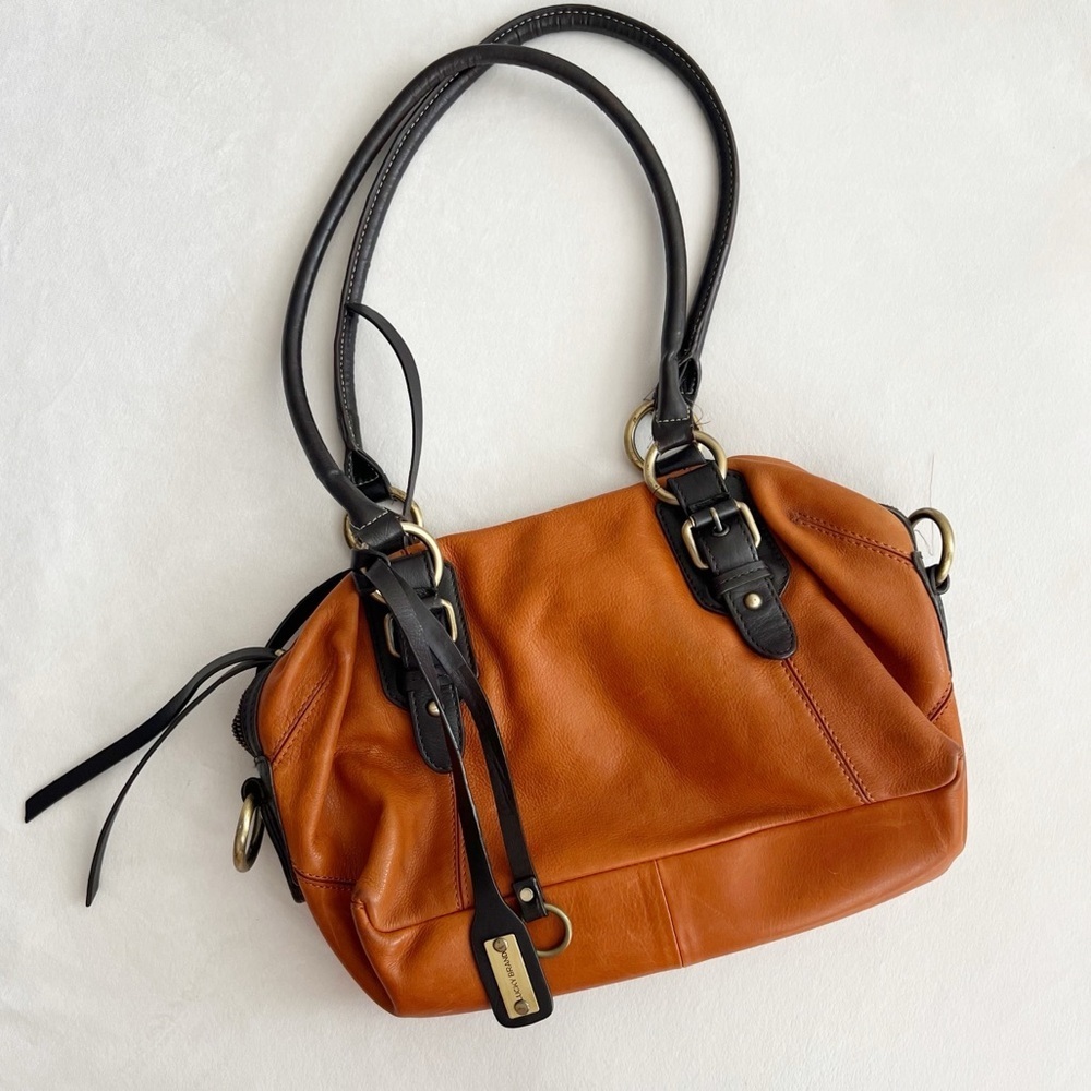 Lucky Brand Buckman Leather Cognac Colored Purse - Picture 4 of 14